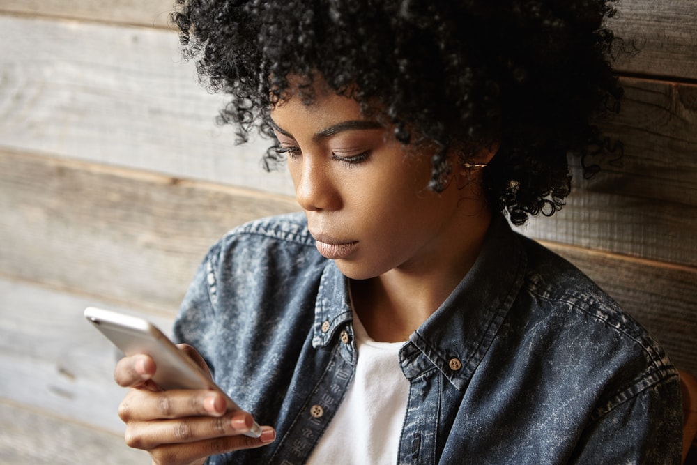 Woman on her phone