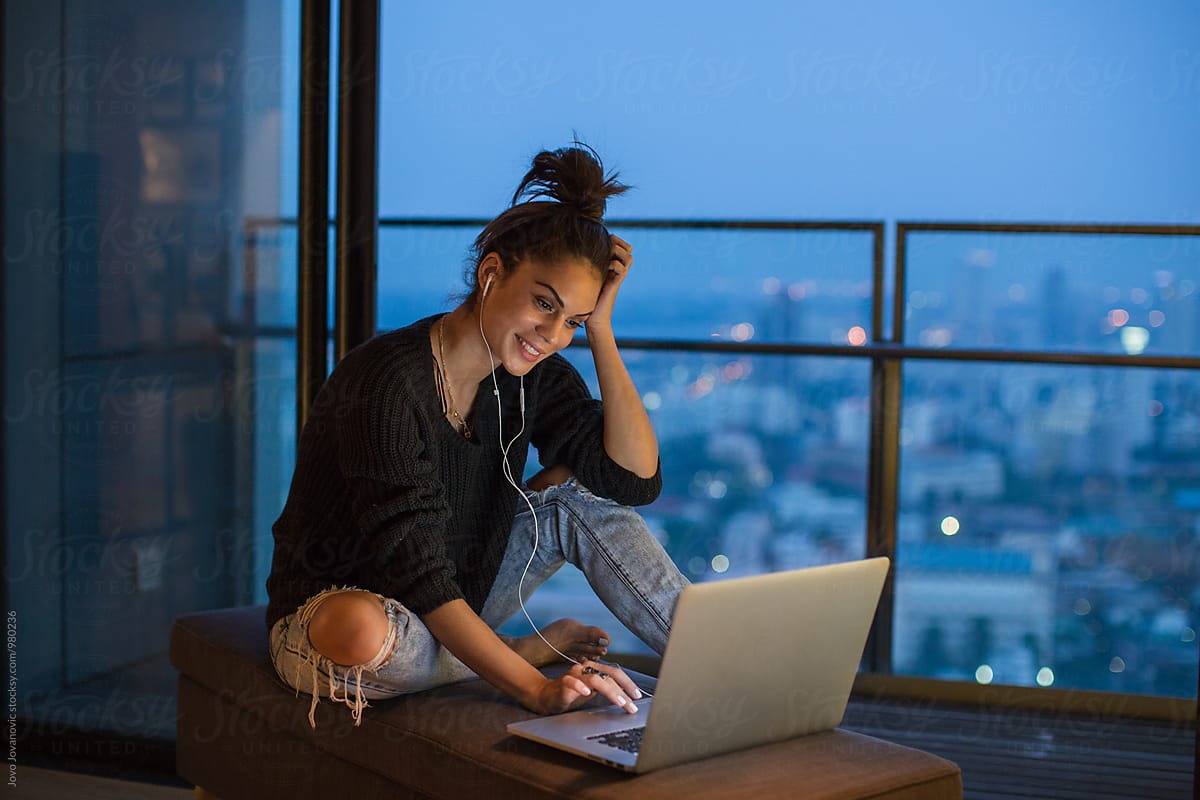 Woman on her laptop