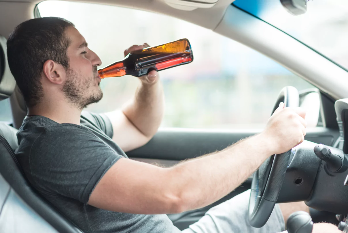man drinking