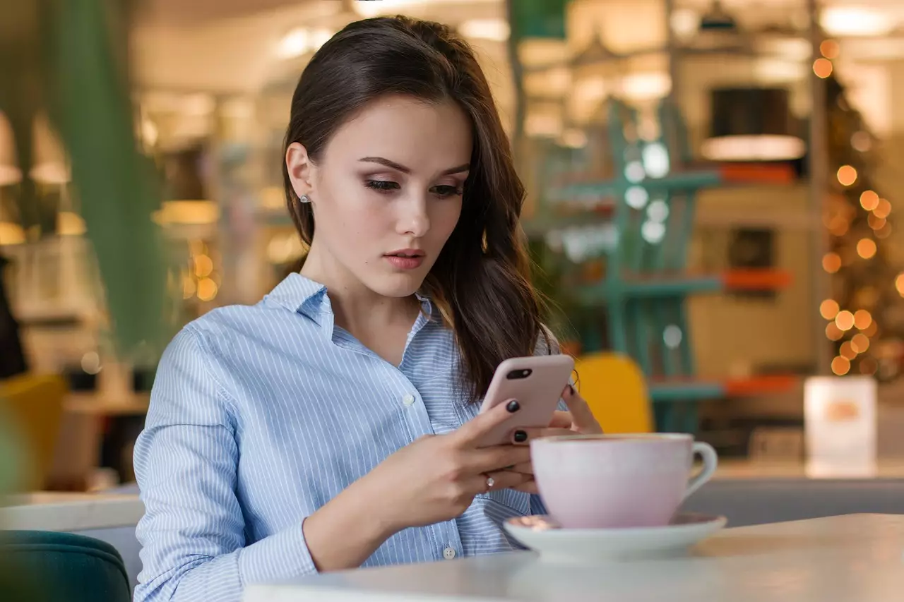 Woman on her phone